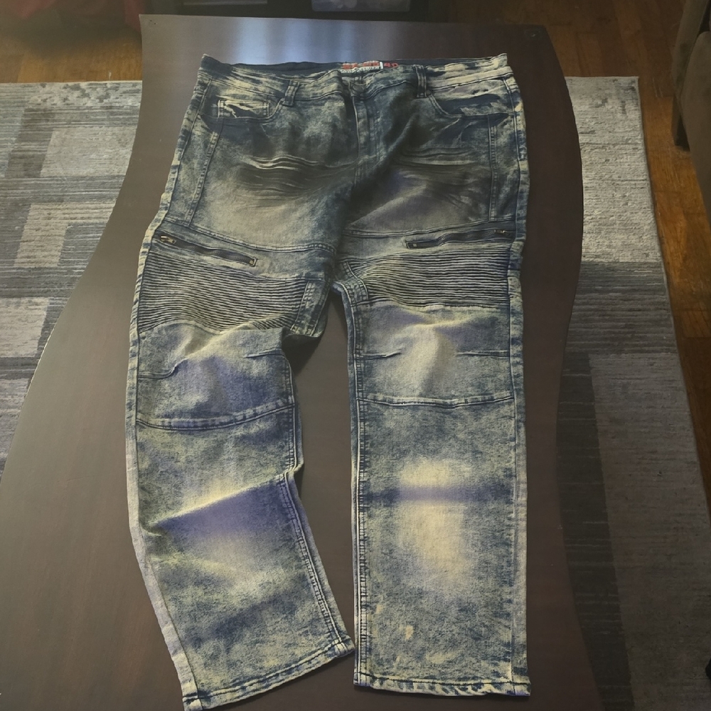 Men's GS-115 40/32, Blue, Distressed Stretch fit Skinny Jeans..